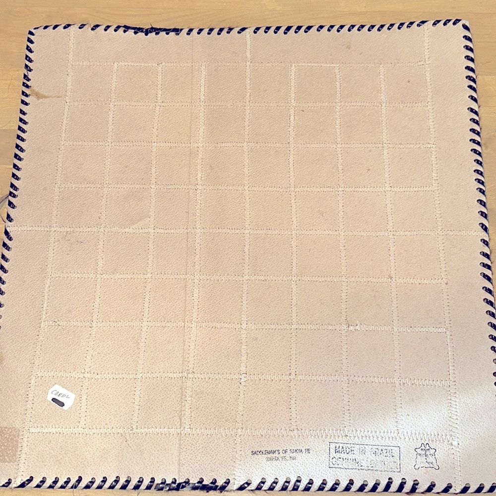 Handcrafted Cowhide Checkers Set - Brown and Black - Picture 7 of 10